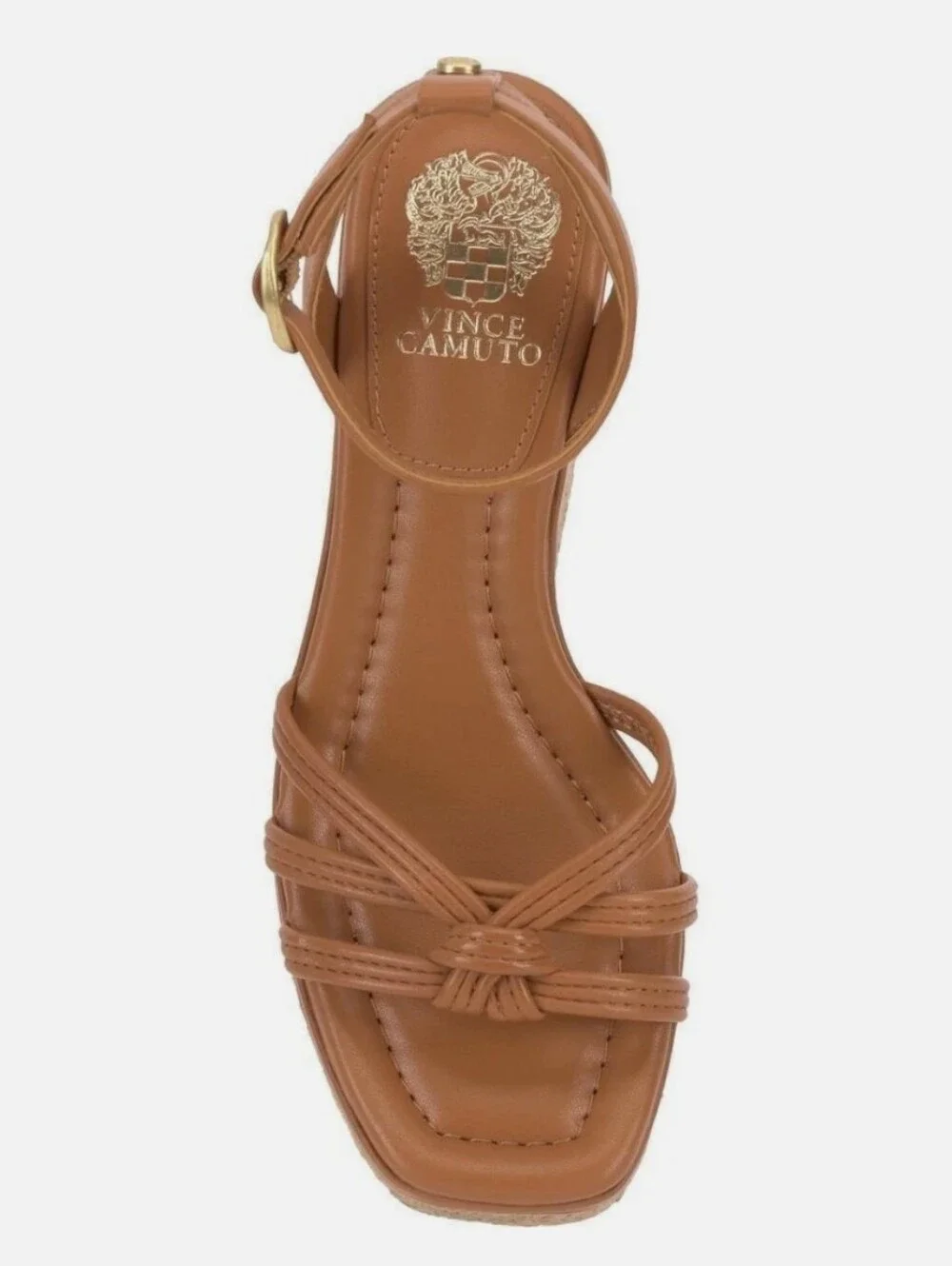 New w/Box Vince Camuto Loressa Genuine Leather Espadrille Platform Wedge Sandals